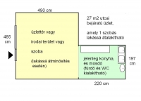 Pesterzsbeten OLCS, laksnak is j 27 m2 zlet elad!